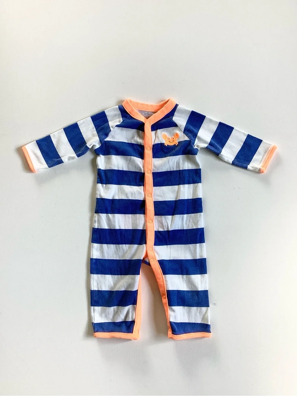 Carter’s Striped Crab Romper Pajamas